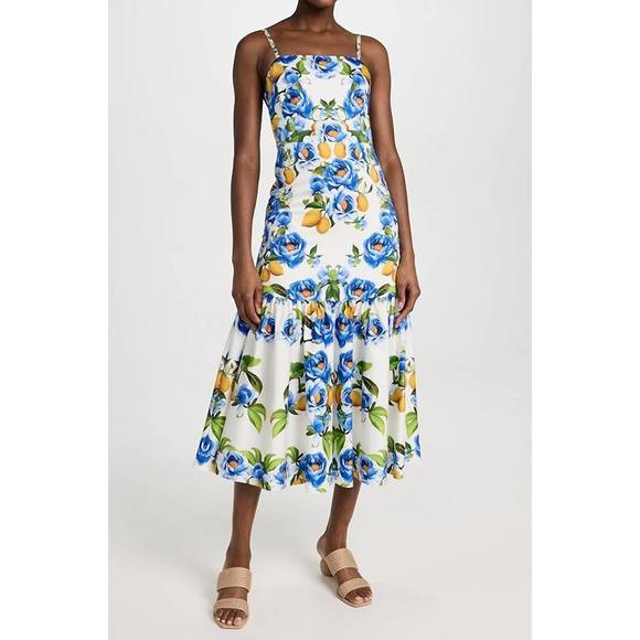 NEW BORGO DE NOR cornelia dress in peonia blue